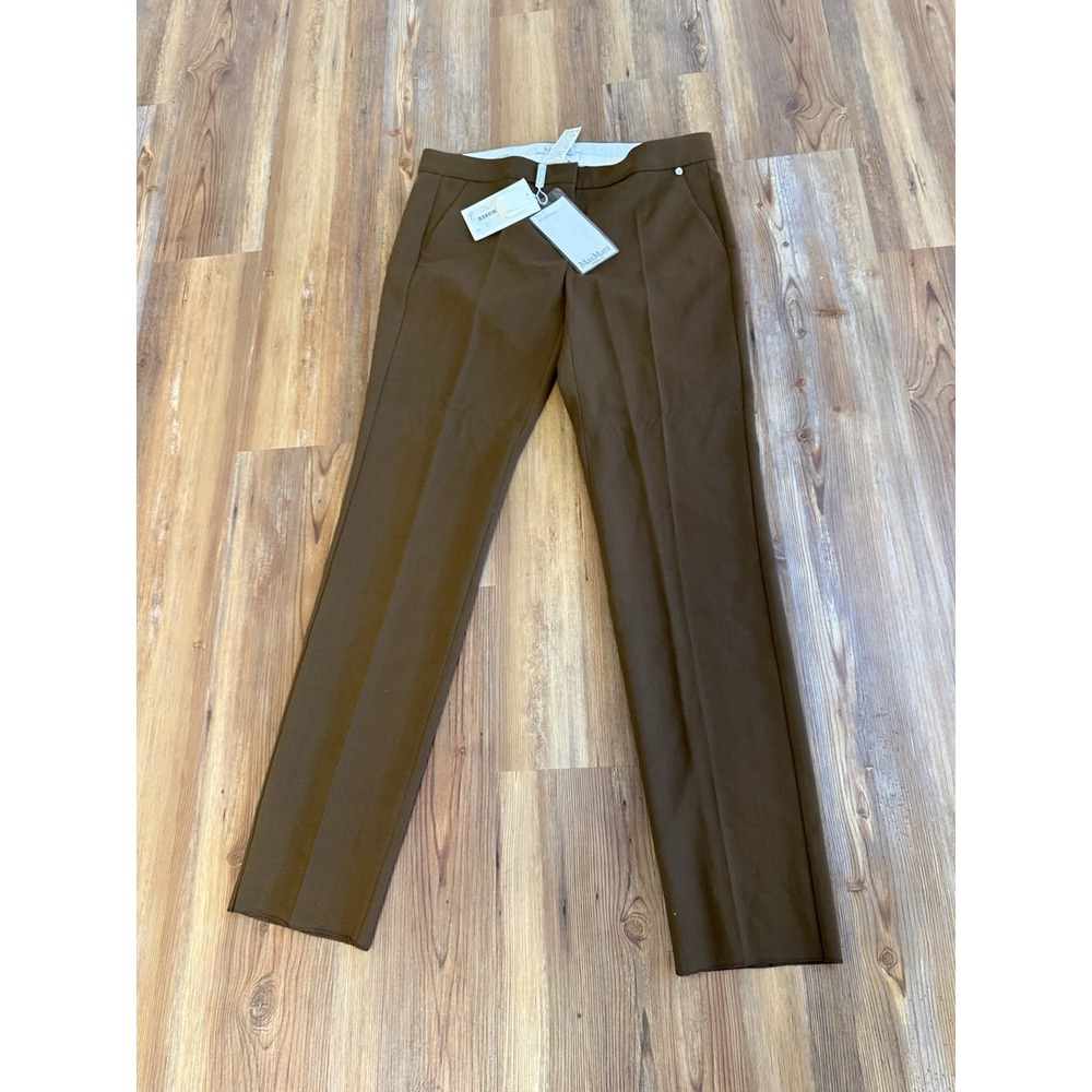 MaxMara Hardy Boy Fit Sporty Chic Menswear  Stretch Pant Womens 14 New